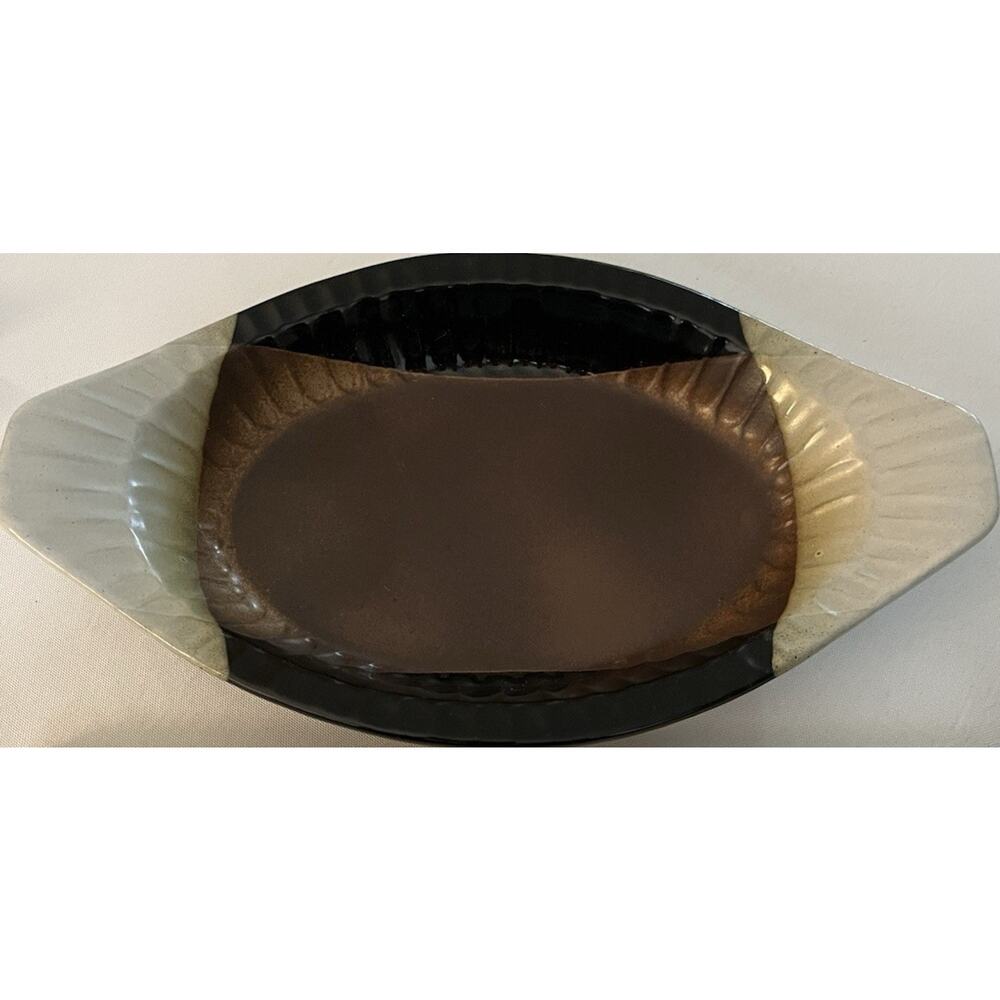 Pottery Craft Ceramic Oval Casserole Dish Vintage